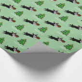 Papier Cadeau Bande dessinée de Noël 2 de Boston Terrier (Coin)