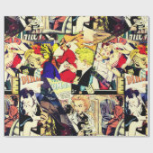 Papier Cadeau Bande dessinée de Sepia Romance (Plat)