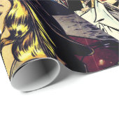 Papier Cadeau Bande dessinée de Sepia Romance (Coin rond)