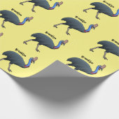 Papier Cadeau Bande dessinée d'oiseau joyeux (Coin)