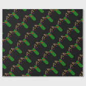 Papier Cadeau Bande dessinée drôle de Noël de conserves au (Plat)