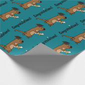 Papier Cadeau Bande dessinée drôle d'obtention du diplôme de (Coin)