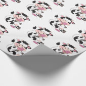 Papier Cadeau Bande dessinée mignonne de vache à bébé avec son (Coin)