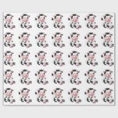 Papier Cadeau Bande dessinée mignonne de vache à bébé avec son (Plat)