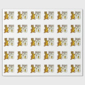 Papier Cadeau Bande dessinée mignonne Groundhog avec le jour de (Plat)