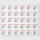 Papier Cadeau Bande dessinée perdue géniale de lunettes (Plat)