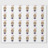 Papier Cadeau Bande dessinée politique drôle de Hillary Clinton (Plat)