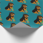 Papier Cadeau Bande dessinée potable de bière de chien drôle de (Coin)