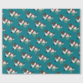 Papier Cadeau Bande dessinée potable de bière de pitbull génial (Plat)