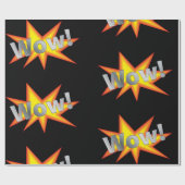 Papier Cadeau Bande dessinée wow d'amusement ! (Plat)