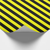 Papier Cadeau Bande jaune et noire (Coin)