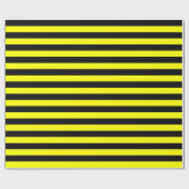 Papier Cadeau Bande jaune et noire (Plat)