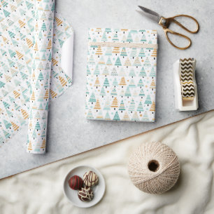 Papier Cadeau Bande Neutre Washi Arbre de Noël Clip Art