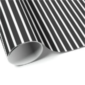 Papier Cadeau Bande Safari noire (Coin rond)