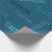 Papier Cadeau Bande Turquoise du nom HAMbWG (Coin)