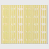 Papier Cadeau Bande victorienne avec Monogramme (Plat)