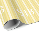 Papier Cadeau Bande victorienne avec Monogramme (Coin rond)