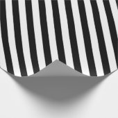 Papier Cadeau Bandes à angle noir et blanc (Coin)