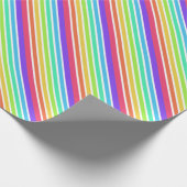 Papier Cadeau Bandes arc-en-ciel lumineuses (Coin)