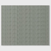 Papier Cadeau Bandes asymétriques vert foncé et gris clair (Plat)