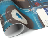 Papier Cadeau Bandes audio rétro (Coin rond)