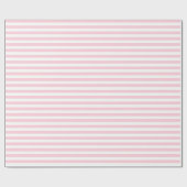 Papier Cadeau Bandes blanches et roses millénaires (Plat)