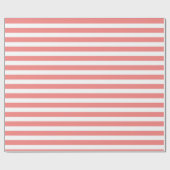 Papier Cadeau Bandes blanches roses modernes (Plat)