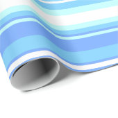 Papier Cadeau Bandes bleu ciel (Coin rond)