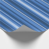 Papier Cadeau Bandes bleues (Coin)