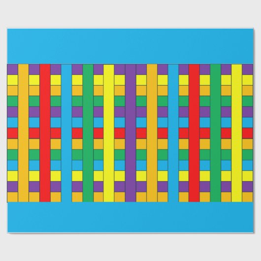 Papier Cadeau Bandes colorées (Plat)