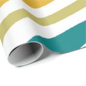 Papier Cadeau Bandes colorées Vagues Cadeau (Coin rond)