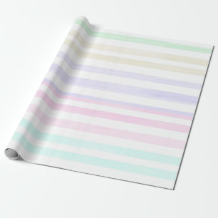 Papier Cadeau Bandes d'aquarelle Pastel