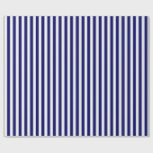 Papier Cadeau Bandes de bonbons bleu et blanc marine (Plat)