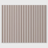 Papier Cadeau Bandes de bonbons brun et blanc chocolat (Plat)