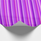 Papier Cadeau Bandes de bonbons en couches - violet et orchidée (Coin)