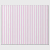 Papier Cadeau Bandes de bonbons rose pâle et blanc (Plat)