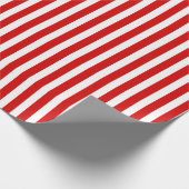 Papier Cadeau Bandes de bonbons rouges et blancs (Coin)