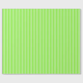 Papier Cadeau Bandes de bonbons vert citron (Plat)