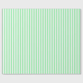 Papier Cadeau Bandes de bonbons vert clair (Plat)