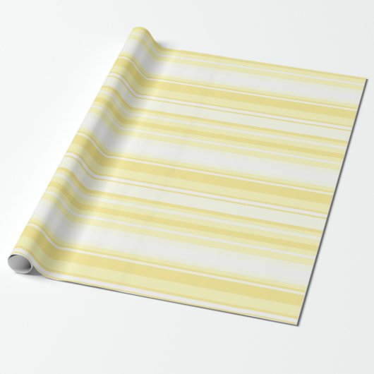 Papier Cadeau Bandes de citron (Déroulé)
