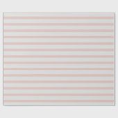 Papier Cadeau Bandes de crème et de corail (Plat)