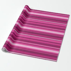 Papier Cadeau Bandes de Fuschia