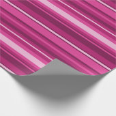 Papier Cadeau Bandes de Fuschia (Coin)
