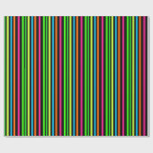 Papier Cadeau Bandes de néon (Plat)