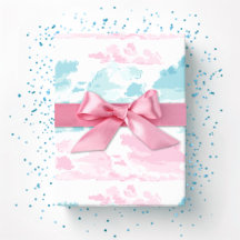 Bandes de nuages rêveuses en rose et aqua