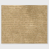 Papier Cadeau Bandes de Parties scintillant d'or        (Plat)