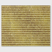 Papier Cadeau Bandes de Parties scintillant d'or (Plat)