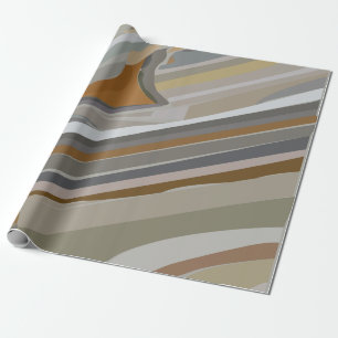 Papier Cadeau Bandes de pierre de marbre gris or