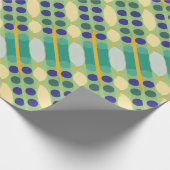 Papier Cadeau Bandes de points rétro (Coin)