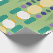 Papier Cadeau Bandes de points rétro (Coin)